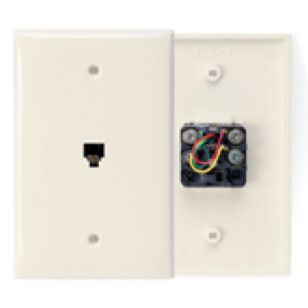 LEVITON RJ JACK AND MODULE MID TELE WLPLT 6P4C LA 40539-PMT